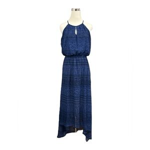 Xhilaration Women's Size Medium Blue Maxi Dress Hi-Lo Hem Lined Sleeveless